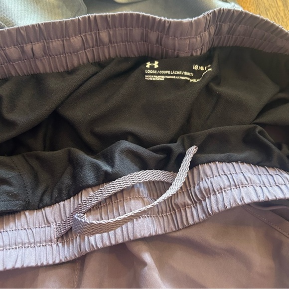Under Armour Women's Athletic Shorts - Gray and Purple 2 pack Size Large - Picture 5 of 6
